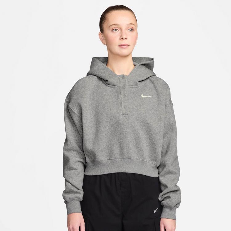 Nike Nike Phoenix Sweatshirt Damen - dk grey heather-base grey-sail - 0 | SportScheck