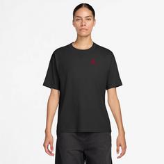 Rückansicht von Nike Jumpman T-Shirt Damen black-gym red