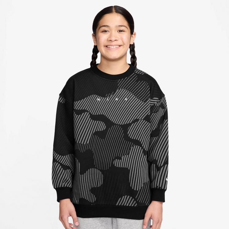 Nike Nike Club AOP Sweatshirt M&auml;dchen - black-white - 0 | SportScheck