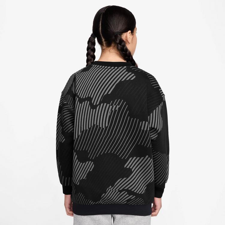 Nike Nike Club AOP Sweatshirt M&auml;dchen - black-white - 1 | SportScheck