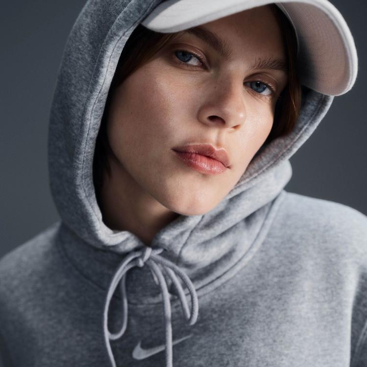 Nike Nike Phoenix Hoodie Damen - dk grey heather-sail - 3 | SportScheck