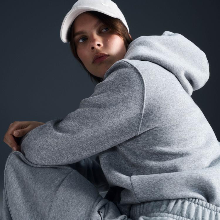 Nike Nike Phoenix Hoodie Damen - dk grey heather-sail - 4 | SportScheck