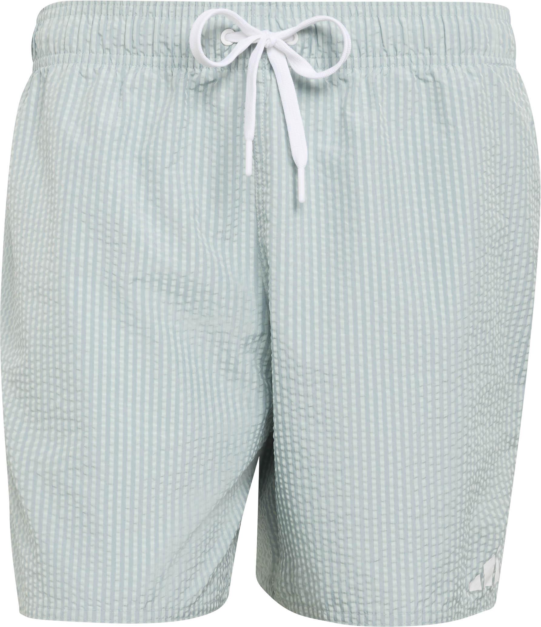 Adidas Badehose Streifenmuster Schnelltrocknend Polyester Kordelzug Grün