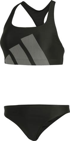 adidas Big Bars Bikini Set Damen black