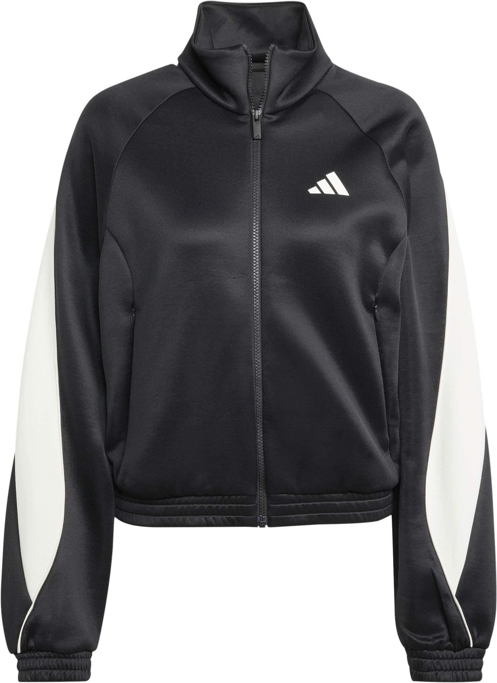 Adidas Nylonjacke Raglan Satin-Paspelierung Schwarz