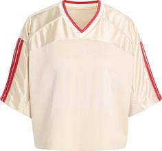 adidas W STA SEAS TEE V-Shirt Damen crli-owhite-purrub