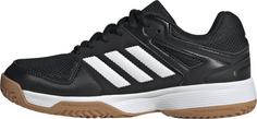 Rückansicht von adidas Speedcourt k Hallenschuhe Kinder cblack-ftwwht-gum