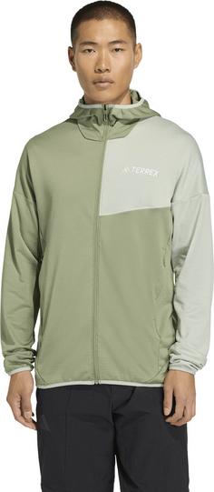 Rückansicht von adidas XPERIOR LIGHT Fleecejacke Herren tent green-halo green