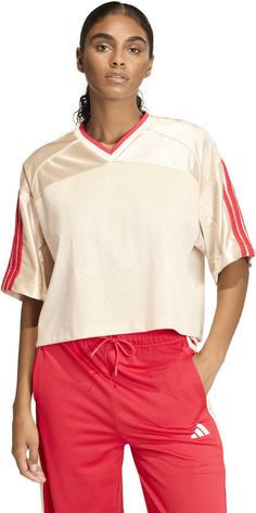 Rückansicht von adidas W STA SEAS TEE V-Shirt Damen crli-owhite-purrub