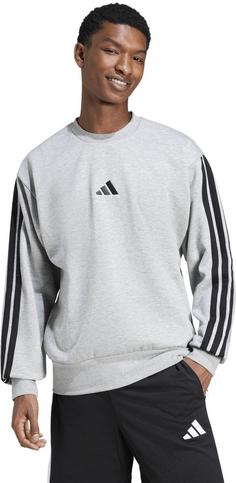 Rückansicht von adidas 3S Sweatshirt Herren mgreyh