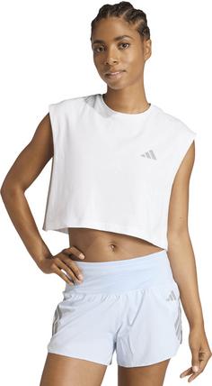 Rückansicht von adidas Run Ess Funktionsshirt Damen white