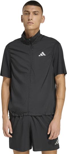Rückansicht von adidas Run Ess Laufweste Herren black