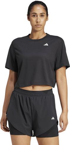Rückansicht von adidas WE MIN Croptop Damen black
