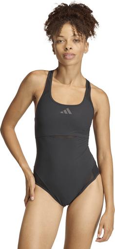 Rückansicht von adidas LANELUX MESH ST Schwimmanzug Damen black