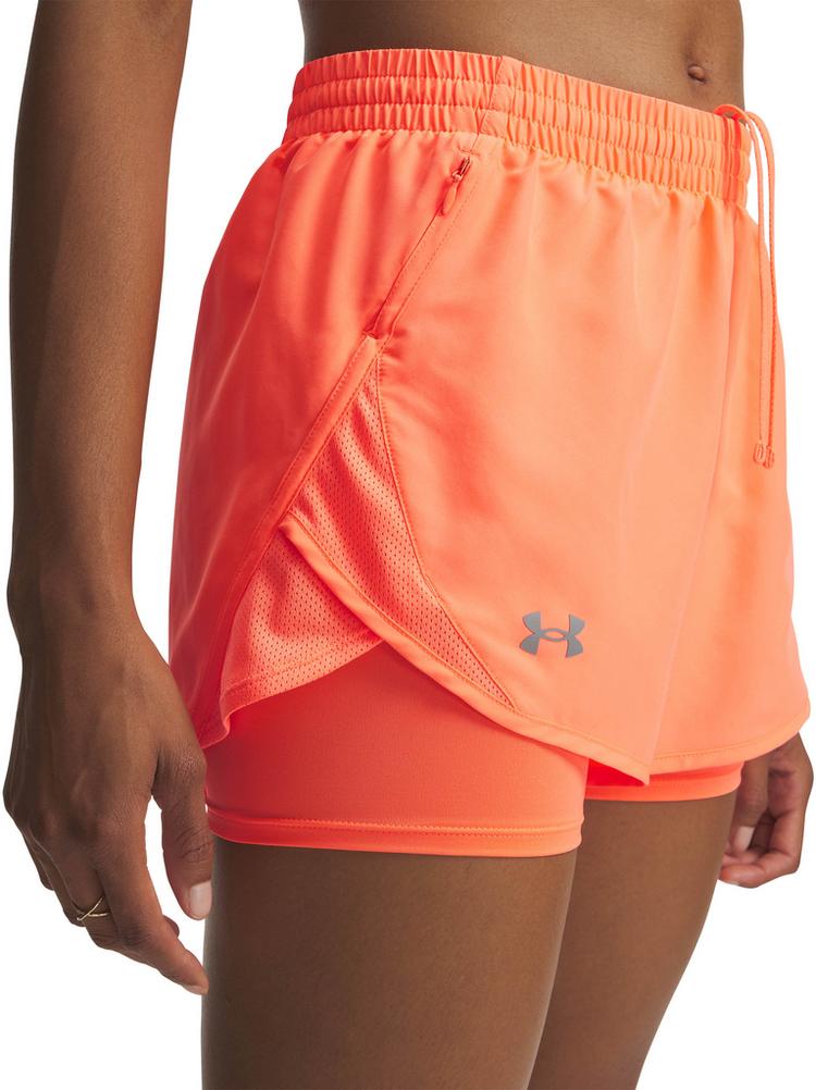Under Armour Under Armour UA FLY BY 2-IN-1 SHORTS Laufshorts Damen - electric tangerine - 2 | SportScheck