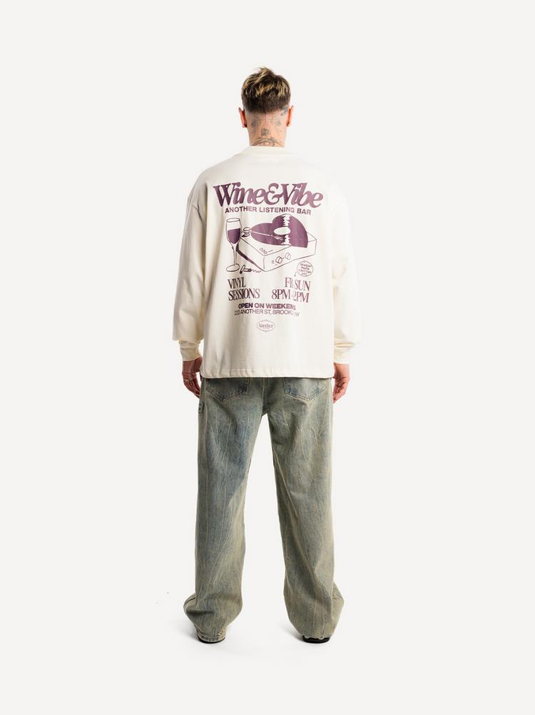 Another Cotton Lab Another Cotton Lab Wine Vibe Langarmshirt - white - 1 | SportScheck