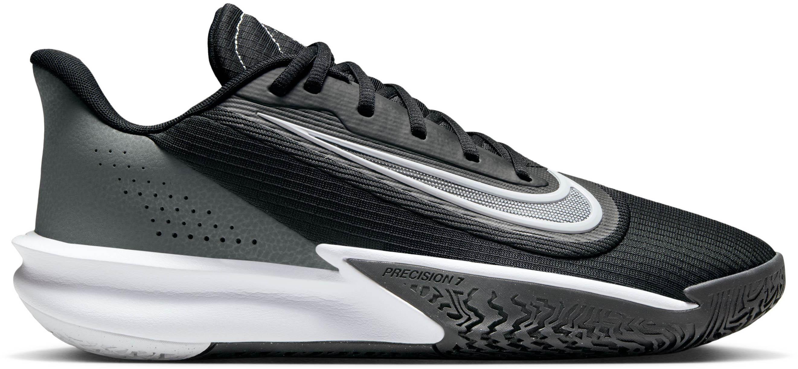Nike NIKE PRECISION VII Basketballschuhe Herren - black-white-iron grey-smoke grey
