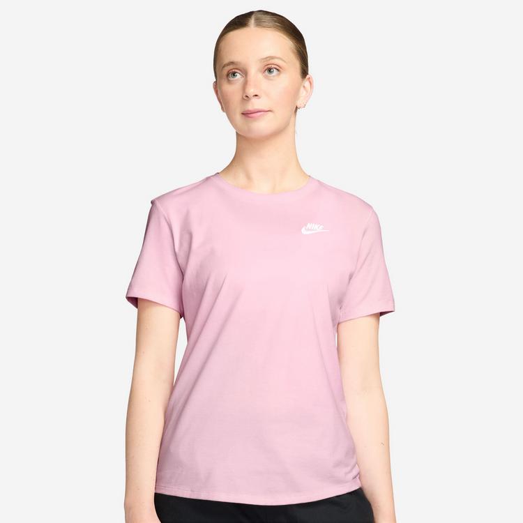 Nike Nike Club T-Shirt Damen - pink foam-white - 0 | SportScheck