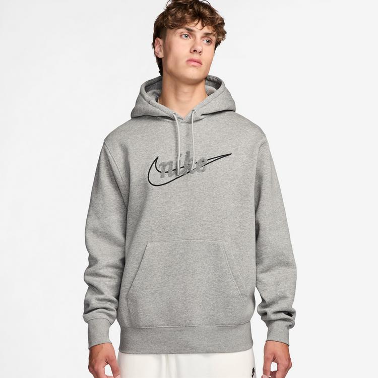 Nike Nike Club Hoodie Herren - dk grey heather-lt smoke grey-white - 0 | SportScheck