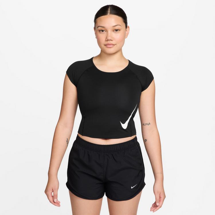 Nike Nike TEMPO Funktionsshirt Damen - black-white-reflective silv-white - 0 | SportScheck
