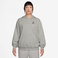 Rückansicht von Nike Jumpman Hoodie Damen grey heather-black