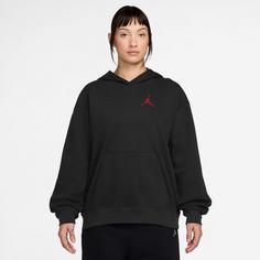 Rückansicht von Nike Jumpman Hoodie Damen black-gym red