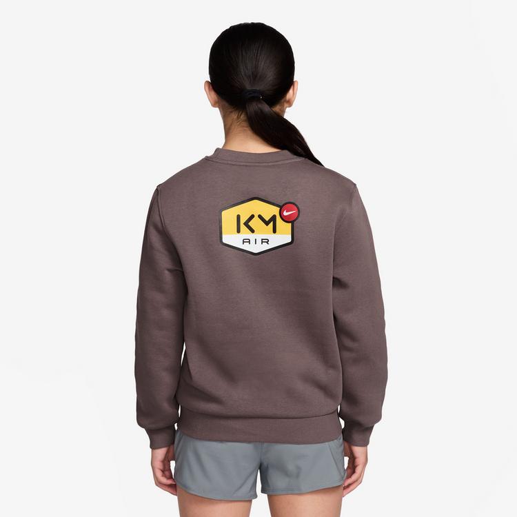 Nike Nike KM K NK CLUB FLC CREW LS Sweatshirt Kinder - plum eclipse-black - 1 | SportScheck