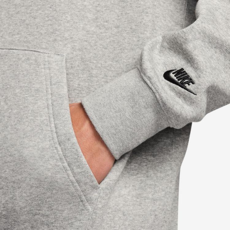 Nike Nike Club Hoodie Herren - dk grey heather-lt smoke grey-white - 3 | SportScheck