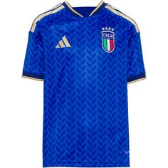 adidas FIGC Italien Home Fußballtrikot Kinder boblue