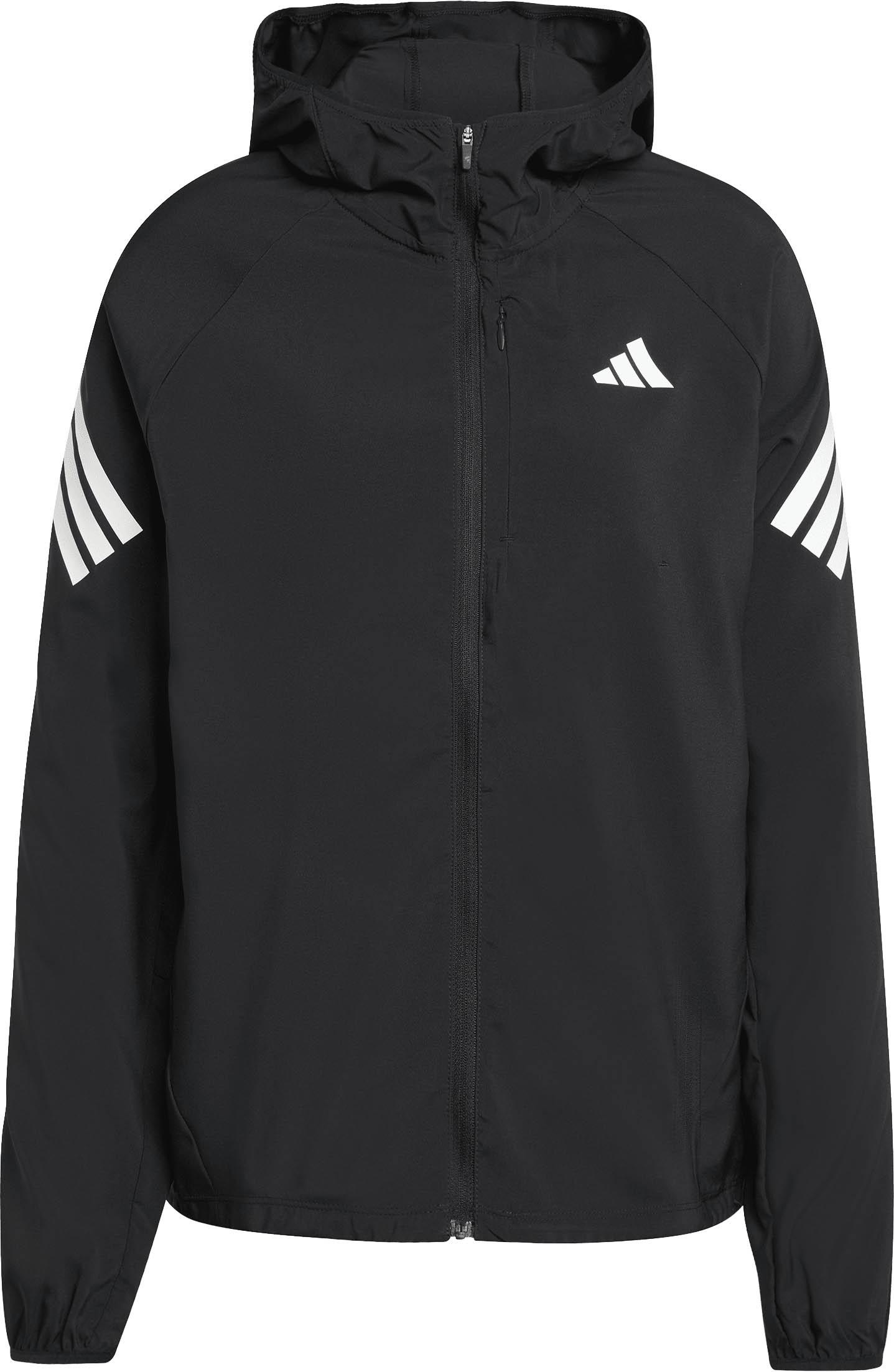 Adidas Laufjacke 3 Streifen Polyester Schwarz