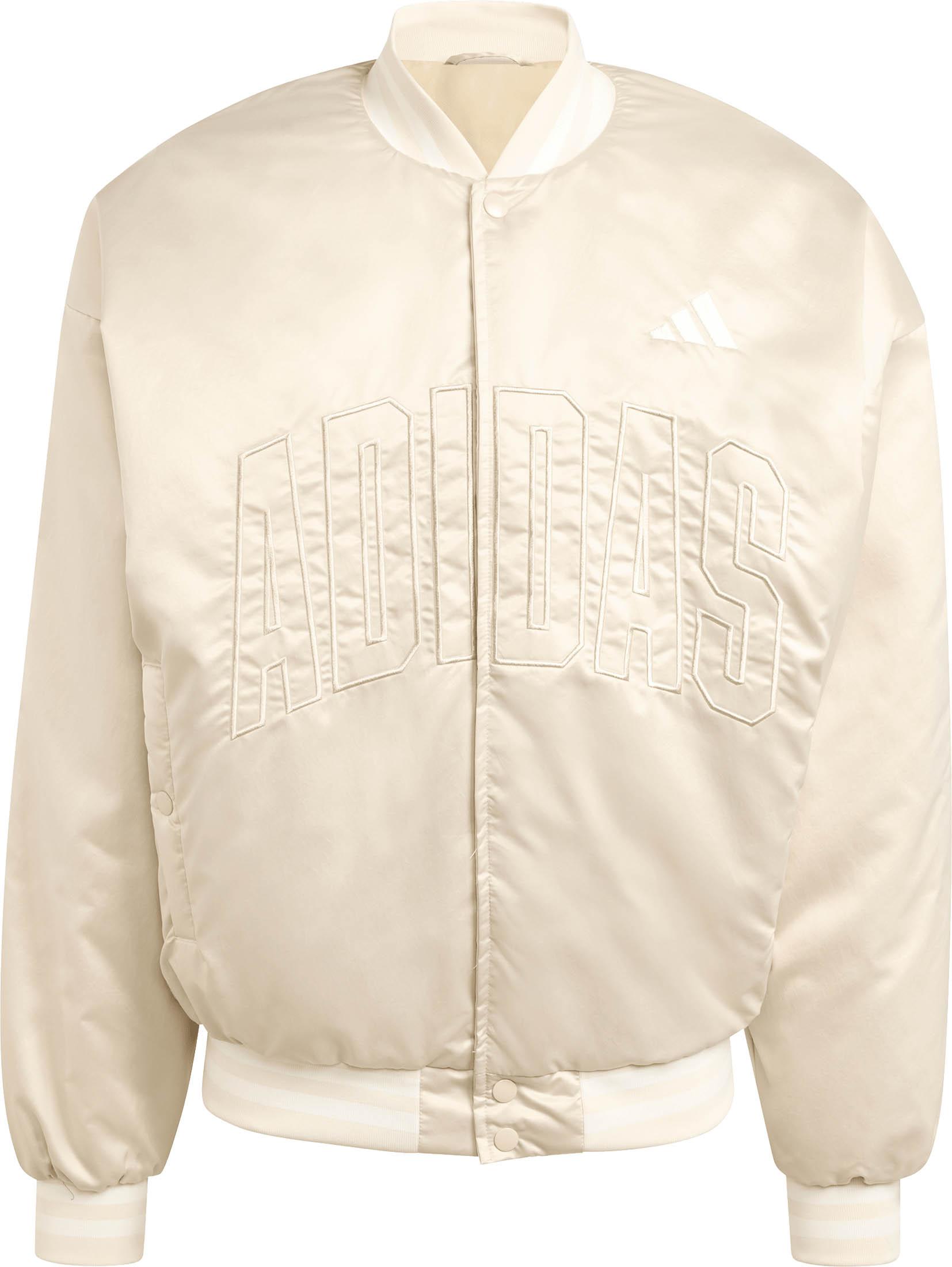 Adidas Bomberjacke College-Style Satin Polyester Beige