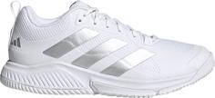Rückansicht von adidas Court Team 2.0 W Hallenschuhe Damen ftwwht-silvmt-greone