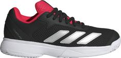 Rückansicht von adidas Courtflash K Tennisschuhe Kinder ftwwht-silvmt-cblack