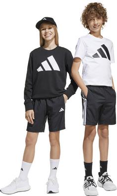 Rückansicht von adidas 3S Funktionsshorts Kinder black-white