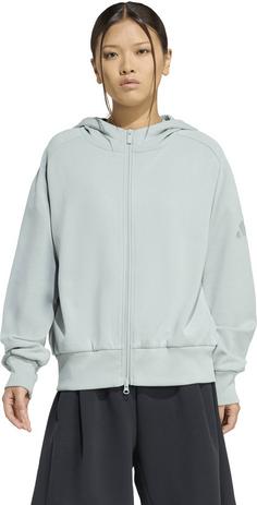 Rückansicht von adidas Soft Lux Sweatjacke Damen wosa