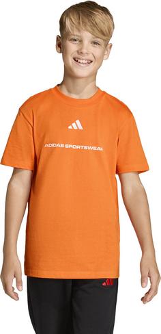 Rückansicht von adidas T-Shirt Kinder orange