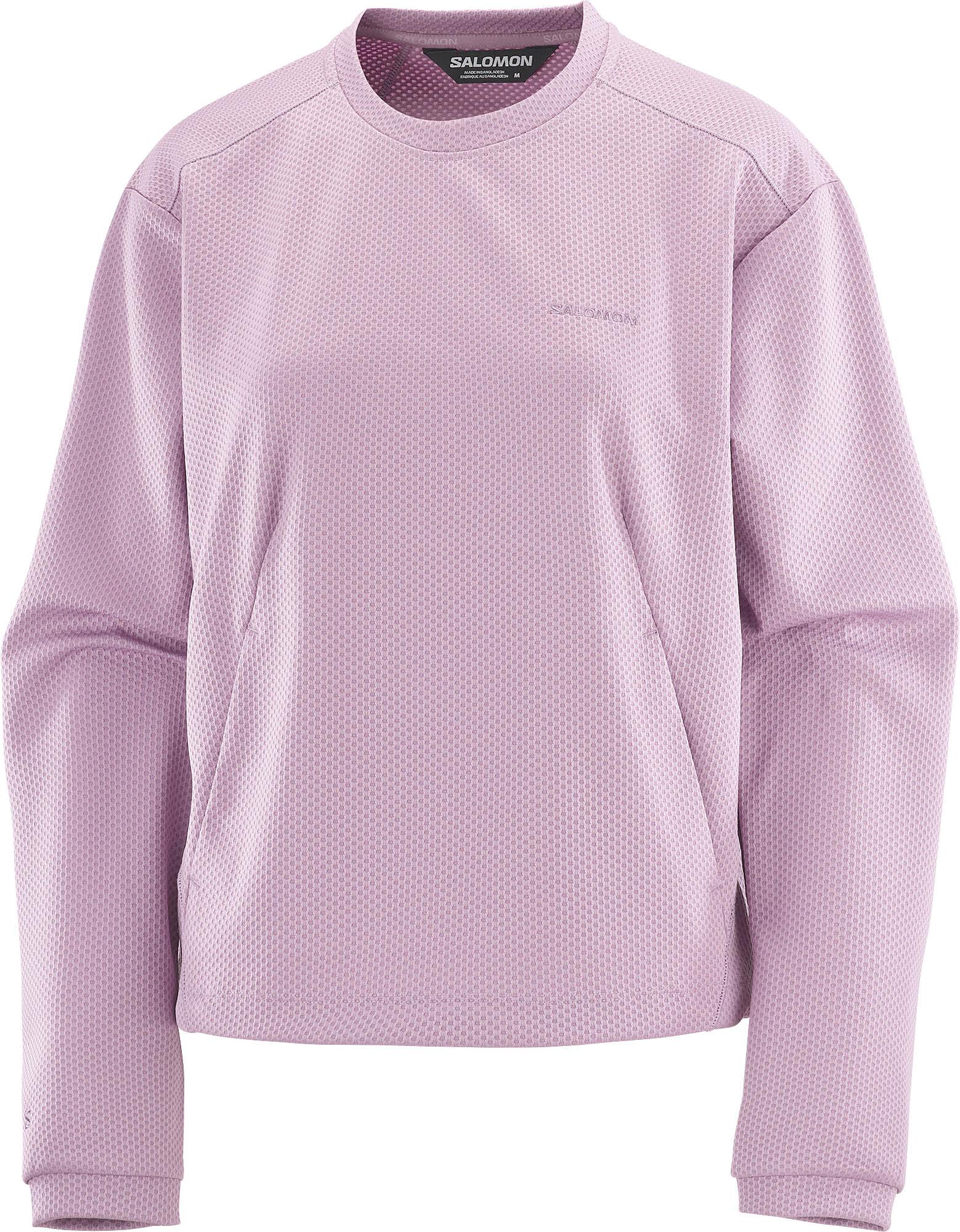 Salomon Fleeceshirt Relaxed-Fit Polyester Lila