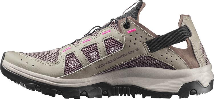 Salomon Salomon TECHAMPHIBIAN 5 Wasserschuhe Damen - silver sage-iron-knockout pink - 0 | SportScheck