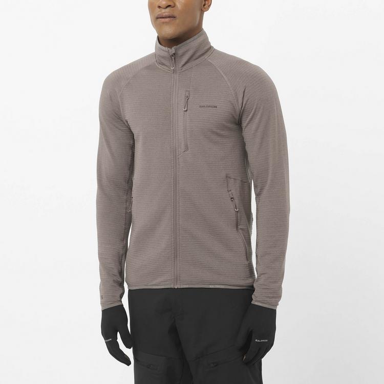 Salomon Salomon ESSENTIAL LIGHTWARM Fleecejacke Herren - iron - 0 | SportScheck