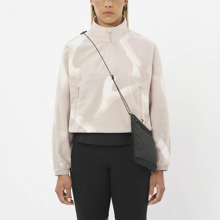 Salomon Salomon CHROMA CROPPED Fleeceshirt Damen - silver cloud - 0 | SportScheck