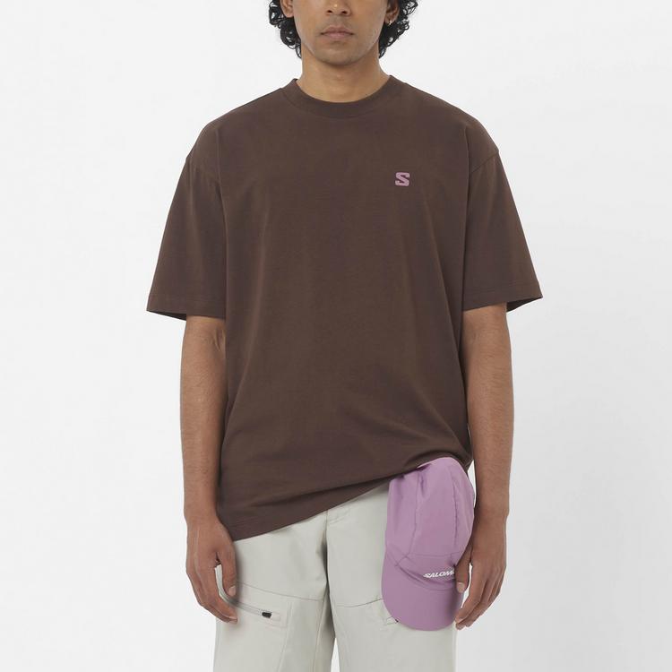 Salomon Salomon ROUND LOGO GRAPHIC T-Shirt Herren - coffee bean - 0 | SportScheck