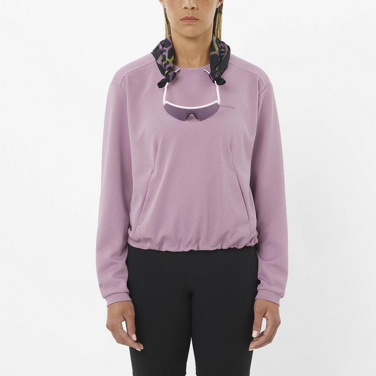 Salomon Salomon MOTOMESH Fleeceshirt Damen - valerian - 0 | SportScheck