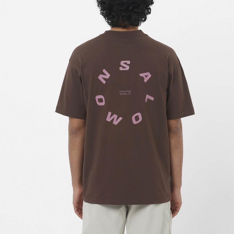 Salomon Salomon ROUND LOGO GRAPHIC T-Shirt Herren - coffee bean - 1 | SportScheck