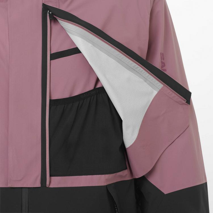 Salomon Salomon OUTERPATH PRO 2.5L Hardshelljacke Herren - dusky orchid-deep black - 2 | SportScheck