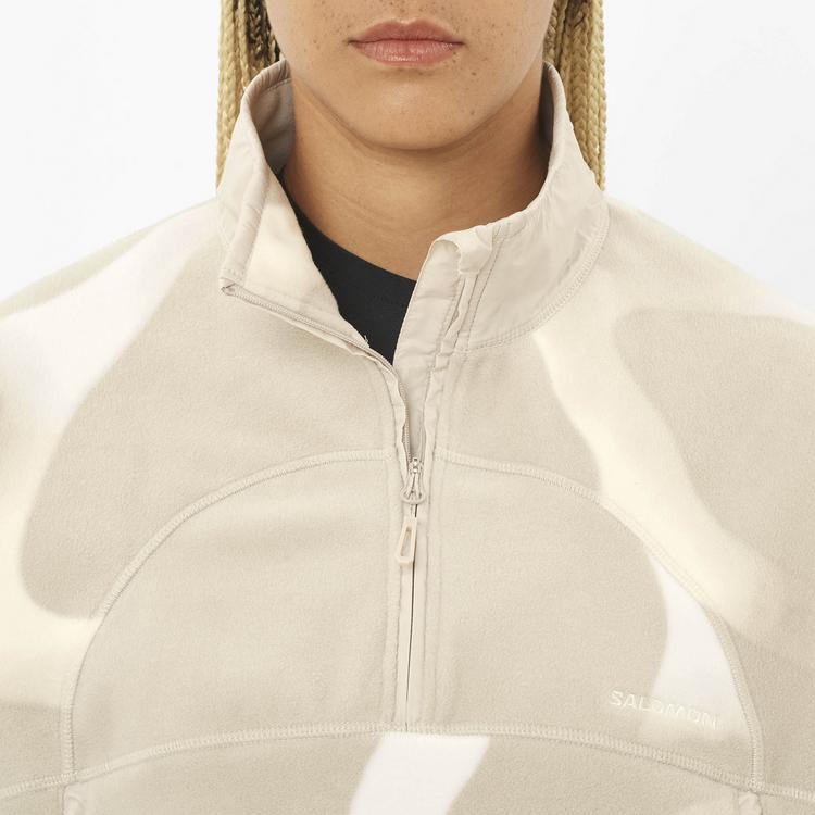 Salomon Salomon CHROMA CROPPED Fleeceshirt Damen - silver cloud - 2 | SportScheck