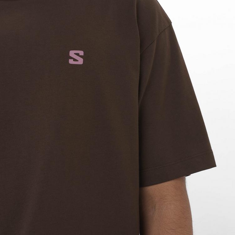 Salomon Salomon ROUND LOGO GRAPHIC T-Shirt Herren - coffee bean - 2 | SportScheck
