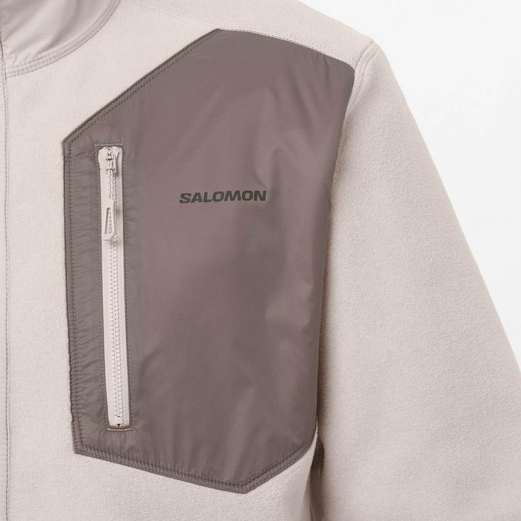 Salomon Salomon CHROMA Fleecejacke Herren - silver cloud-iron - 4 | SportScheck