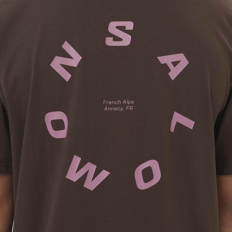 Salomon Salomon ROUND LOGO GRAPHIC T-Shirt Herren - coffee bean - 4 | SportScheck