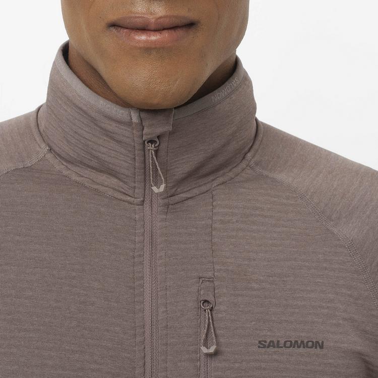 Salomon Salomon ESSENTIAL LIGHTWARM Fleecejacke Herren - iron - 5 | SportScheck
