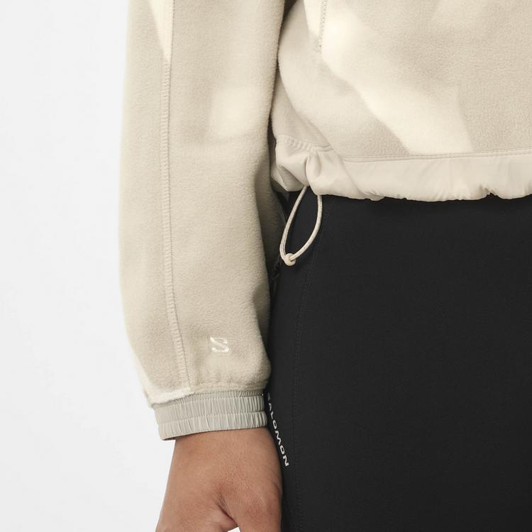 Salomon Salomon CHROMA CROPPED Fleeceshirt Damen - silver cloud - 6 | SportScheck